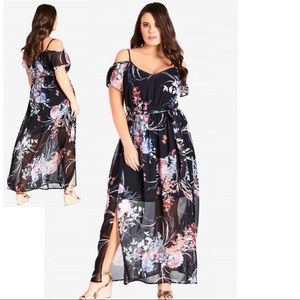 NWT City Chic Flower Bouquet Maxi L/20